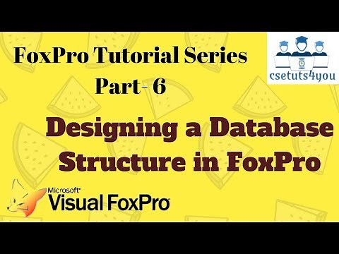 FoxPro Tutorial Series -6. Designing a Database Structure in FoxPro