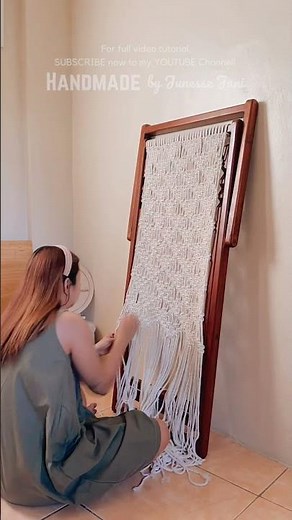 Making handmade macrame folding lounge chair 🤎🪑 #macrame #macramephilippines #macramechair