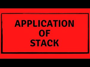 Applications of stack || Stack