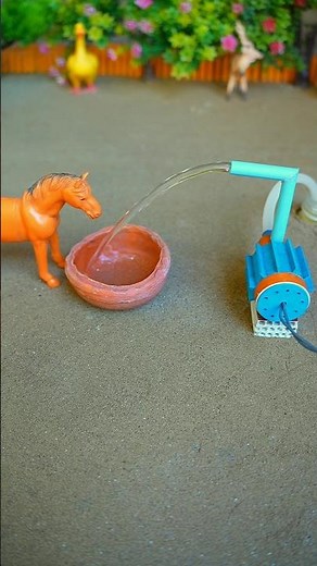 How to make water pump project with supply motor drinks horse #waterpump #shorts #551