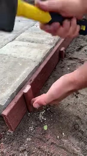 Placing Bender Board Against Pavers for Artificial Turf Perimeter