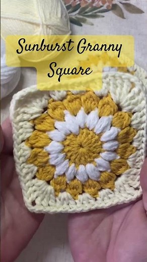 Sunburst Granny Square Crochet Tutorial | Easy Step-by-Step Guide.