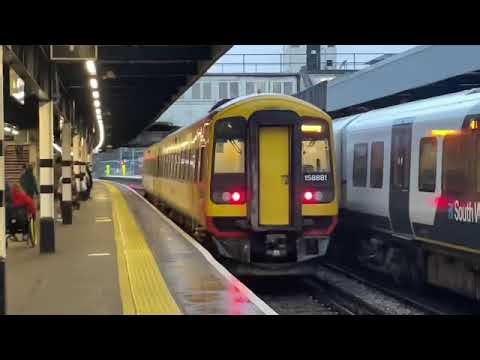 SWR class 158 to Salisbury via Redbridge Southampton Central platform4
