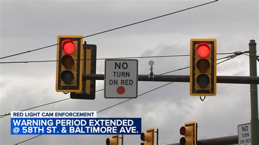 Warning period extended for new red light cameras in Southwest Philadelphia