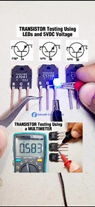 610K views · 6.5K reactions | How to test PNP and NPN Transistors using LED and Multimeter #electronic #testing #transistor #npn #pnp #bjt #description #tutorial #guide #solution #service | Herman Suhaemi | Facebook