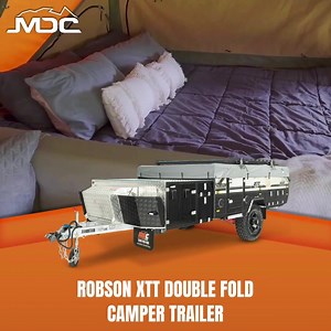 MDC XTT ROBSON DUAL FOLD CAMPER TRAILER From $121/week* https://www.marketdirect.com.au/robson-xtt-double-fold/ CALL NOW, 24 HOURS 7 DAYS A WEEK 0407 674 713 OR 1300 494 494 ✅ 6 BERTH ✅ Main Camper Trailer Tent has Inside Outside window flaps included ✅ Solar Panel ✅ Hot Water Shower System ✅ Ensuite Privacy Room ✅ 2 x 100 A/H Deep Cycle AGM Batteries ✅ Portable Toilet ✅ Boat Rack ✅ Large Vented Fridge Slide For more information, visit our website today! www.marketdirect.com.au #ExplorerRearFold