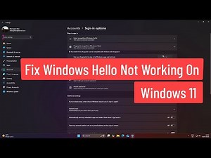 Fix Windows Hello Not Working On Windows 11