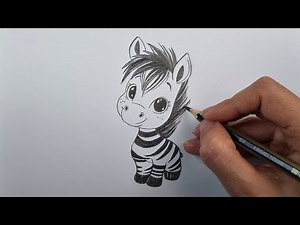 How to Draw a Cute Zebra 🦓 | Simple Drawing for Beginners