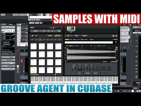 Play Samples Using Midi with Groove Agent in Cubase [ Sampling w/ Keyboard & Drum Machine ] Tutorial