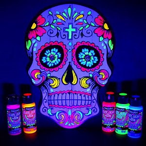 2.2K views · 37 reactions | Bring your projects to life this Halloween with our new Black Light Neons™!  These vivid paints really glow in order to give your decorations that extra "wow" factor. ✨ | DecoArt | Facebook