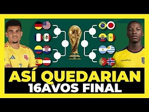 This is how the Round of 32 matches of the 2026 World Cup would look 🇦🇷🇪🇨🇨🇴🇺🇾🇧🇷🇵🇾🇧🇴🇲🇽🏆