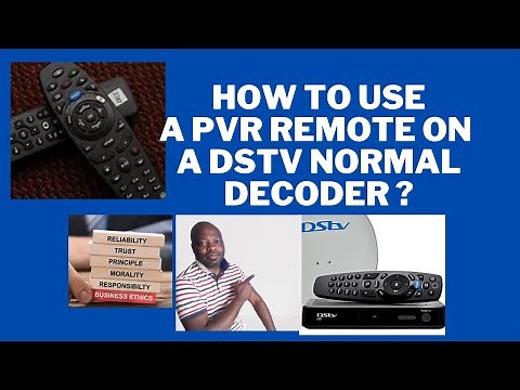 how to use a pvr decoder remote on your old dstv decoder.
