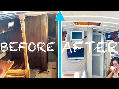 SAILBOAT INTERIOR RESTORATION PROJECT |Boat Headliner Installation DIY