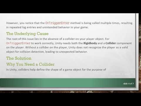 Unity OnTriggerEnter Multiple Call Issue - How to Fix It in Your Game