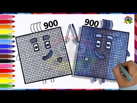 How To Draw Numberblock 900 | Drawings & Coloring Tutorial For Kids | Easy Drawings