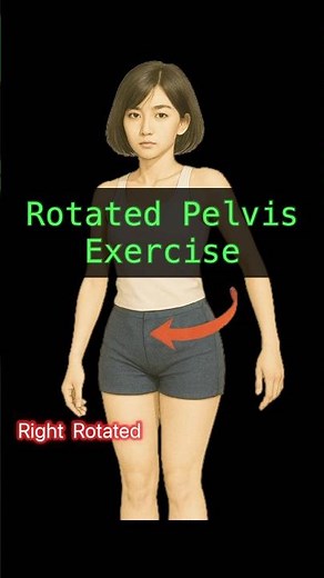How To Fix a Rotated Pelvis? Pelvic Torsion Exercise #pelviccorrection #muscleimbalance #poorposture