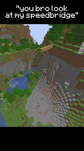 Minecraft Speedbridge Moment