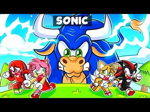 SONIC BECOMES the BIGGEST BULL TO SMASH HIS FRIENDS in ROBLOX!