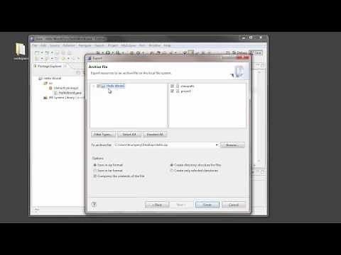 Exporting Eclipse Projects Using zip Files
