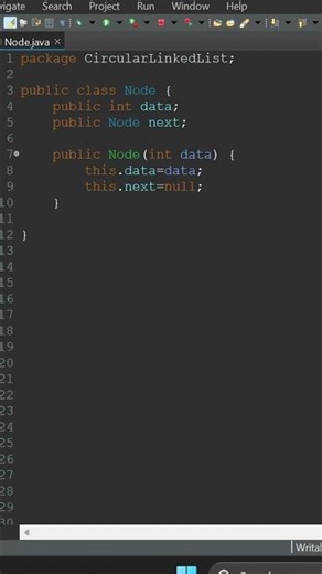 Node.java || Node Class in Circular Linked List 🔁 | Java Data Structures