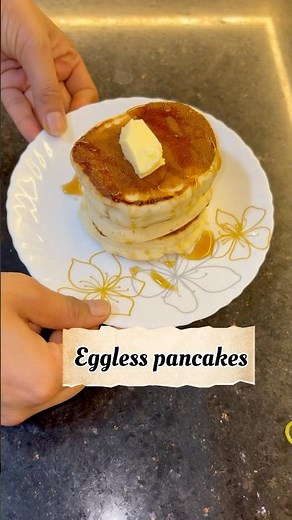 FLUFFY Eggless Pancakes 🥞 (No Eggs Needed!) | Easy Home Recipe#easy breakfast recipe