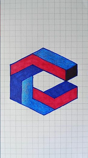 The Art of Graph Paper Drawing #41 | #shorts