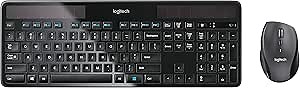 Logitech MK750 Wireless Solar Keyboard and Wireless Marathon Mouse Combo for PC