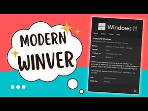 MODERN WINVER - How to Install Modern Winver in Windows 11 (2022)
