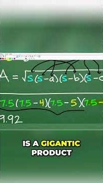 Heron's Formula Find Triangle Area Without Height! #math #maths #geometry