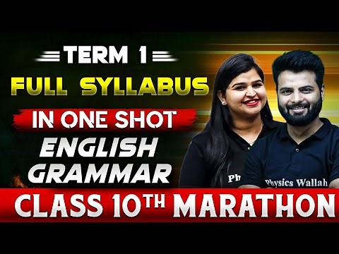Complete CBSE English Grammar - 10th | Term - 1 in One Shot | Marathon Series