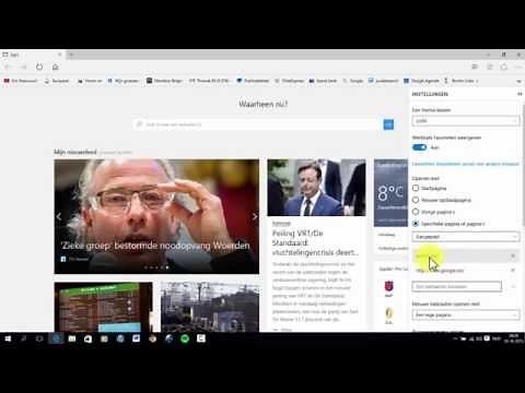 Windows 10 - startpagina instellen - edge opstarten met verschillende tabbladen