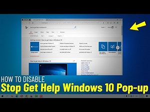 Stop Pop-up (How to get help in windows 10 ) | How To Disable Windows help & Support popup