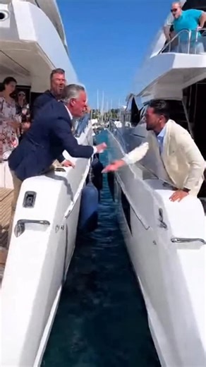 4.2M views · 9.7K reactions | Rich guys gone wrong Two businessmen crashed their yachts in the open sea and started fighting like it’s a reality show. Seconds later — both overboard, yachts damaged, egos sunk. Money can’t buy coordination. #wow #ai #fail #really #crash #funny #yachtlife #richfail #viralclip #luxurygonewrong #ship #yacht #what #no #haha #shit #sea #ocean | The.worldai | Facebook
