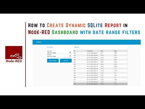 How to create dynamic SQLite reports In Node-RED with date range filters | Node-RED Dashboard |