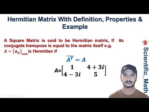 Hermitian Matrix With Definition Example and Properties | What is Hermitian Matrix