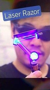 Shaving with a Laser Razor blade