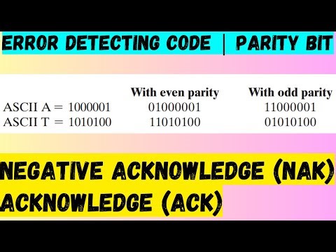 Error Detecting Code | Parity Bit Generator | Even Parity | Odd Parity | NAK | ACK