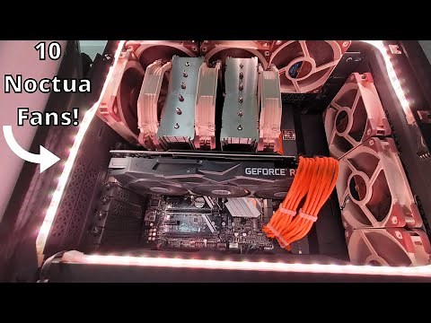 MAX fan setup - 10 Noctua fans inside a Corsair 4000d Airflow - Ryzen 5900x