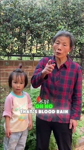 ☁️🖤 Wow, Grandma, it’s raining black rain from the sky! #funny