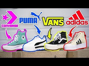 Ultimate Platform Sneaker Showdown - Converse vs Vans vs Adidas vs Puma