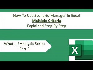 How to Use Scenario Manager in Excel-Multiple Criteria | Create scenario in excel multiple variables