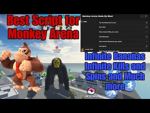Monkey Arena Script Infinite Bananas, Kills, Spins Punch Aura and Works on Solara and every executor