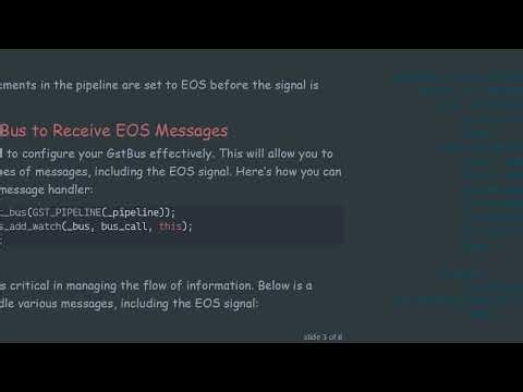 How to Properly Send an EOS Signal in GStreamer and Receive It Using C