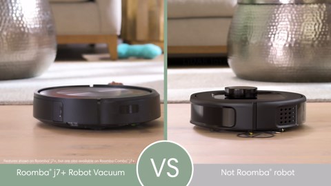 iRobot Roomba j7+ (7550) Self-Emptying Robot Vacuum – Uses PrecisionVision Navigation to Identify & Avoid Objects Like Socks, Shoes, & Pet Waste, Smart Mapping, Self-Empty for Up to 60 Days