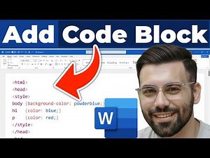 How to Insert Code Block in Word Doc: Add Command Snippets