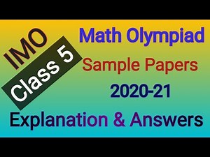Class 5 IMO |Math Olympiad Sample Papers 2020-21 |Class 5 IMO sample papers | CBSE/ICSE/State board