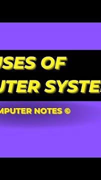 Uses of Computers | Application areas of Computer System #computerscience #bca @computer_notes