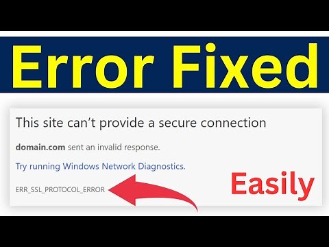 How To Fix Err SSL Protocol Error On Microsoft edge And Google Chrome Browser | Easiest Way