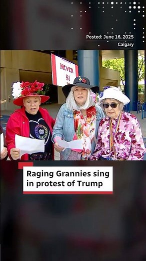 Raging Grannies sing a Trump protest song