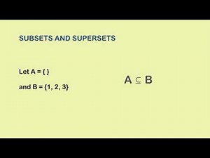 Subsets and Supersets | Set Theory